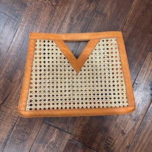 Handmade Leather and Cane Handbag